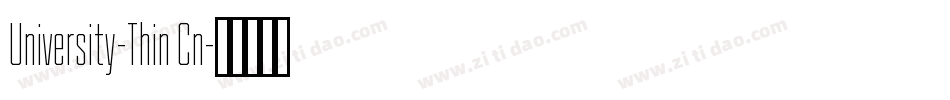 University-Thin Cn字体转换